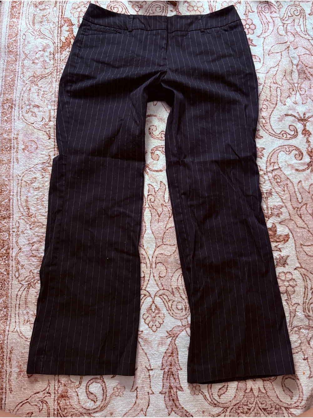 New York & Company Black Pinstripe Dress Pants